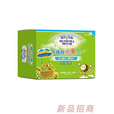 博爾慧木糖醇水果條獼猴桃水蜜桃香蕉多種口味兒童小零食水果條19g*30條
