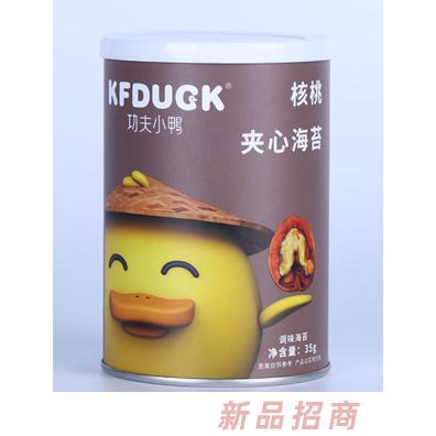 功夫小鴨核桃杏仁魚松芝麻夾心海苔桶裝招商代理35g