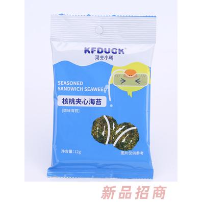功夫小鴨核桃杏仁魚松芝麻夾心海苔調(diào)味小零食12g