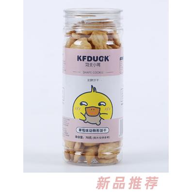 功夫小鴨草莓味動(dòng)物形牛奶味數(shù)字形蔬菜味小魚(yú)形餅干70g