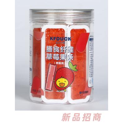 功夫小鴨膳食纖維草莓奇異果雪梨果條小零食招商代理200g