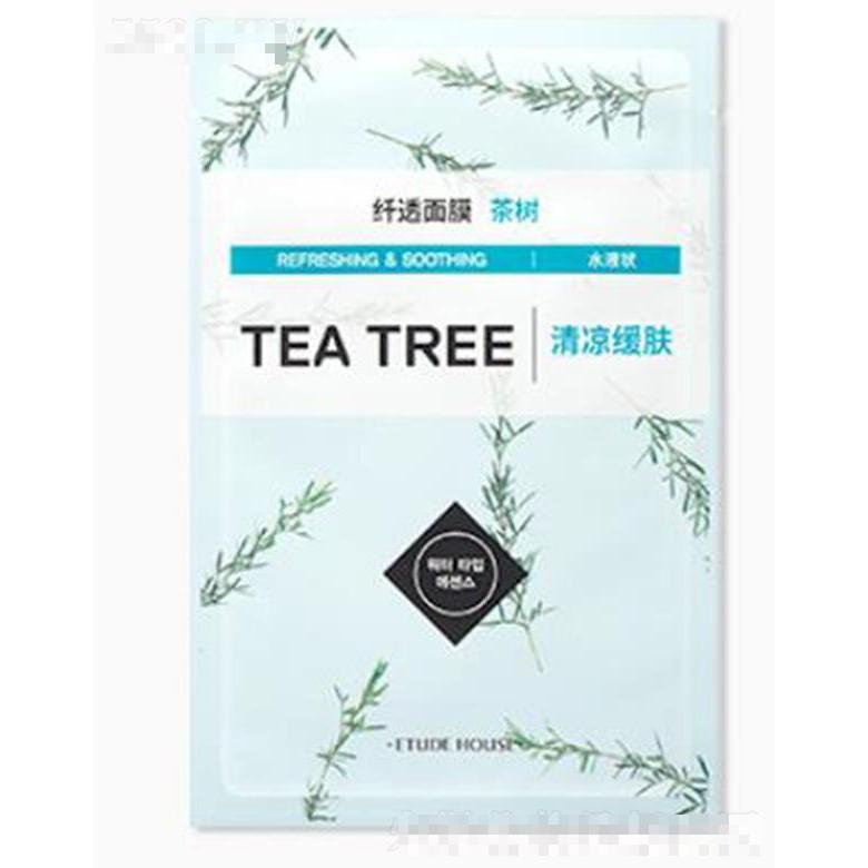 伊蒂之屋纖透舒潤面膜 茶樹 輕薄無紡布