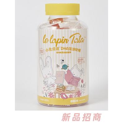 小兔塔塔軟糖160克瓶裝 DHA藻油益生菌接骨木莓維生素C葉黃素酯高鈣山楂雞內(nèi)金