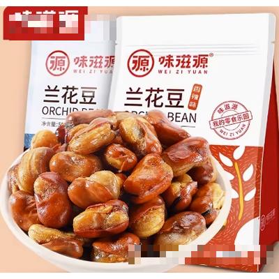 味滋源蘭花豆500g醬汁牛肉味蠶豆袋裝怪味豆香酥散裝休閑零食品