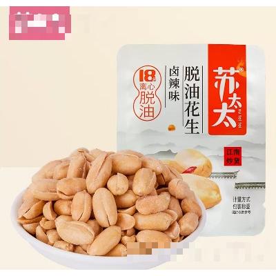 蘇太太花生米真空裝花生熟下酒菜零食炒貨休閑鹵辣味500g