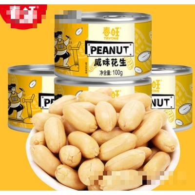 春旺咸味花生100克罐裝下酒菜山東特產