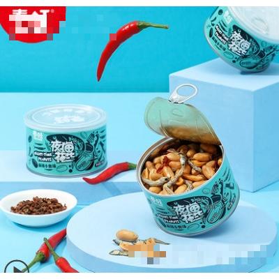 春旺夜貓花生麻辣小魚味花生米102g休閑零食招商代理
