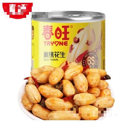 春旺花生麻辣花生米150g下酒菜花生米麻辣罐裝零食