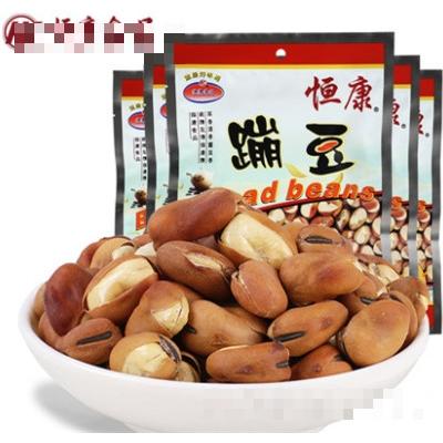 恒康食品原味蹦豆168g崩豆炒蠶豆休閑零食炒貨豆子