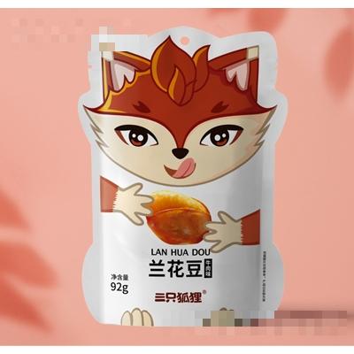三只狐貍蘭花豆92g休閑零食干果炒貨招商代理