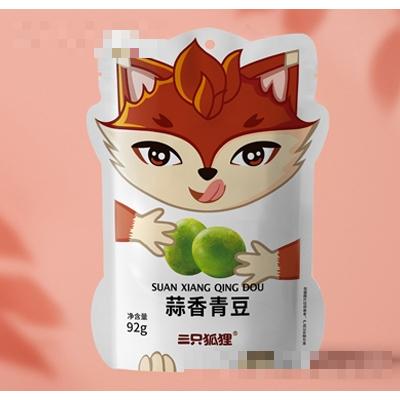 三只狐貍蒜香青豆92g休閑零食干果炒貨招商代理