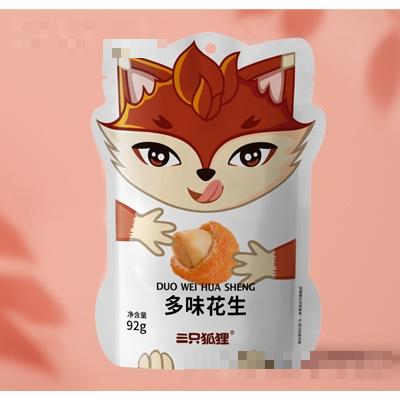 三只狐貍多味花生92g休閑零食干果炒貨招商代理