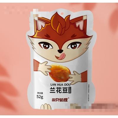三只狐貍蘭花豆52g休閑零食干果炒貨招商代理