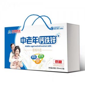 達利園乳業中老年鈣鐵鋅核桃牛奶