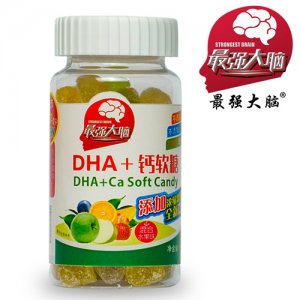 最強(qiáng)大腦糖果DHA+鈣軟糖混合水果味130g